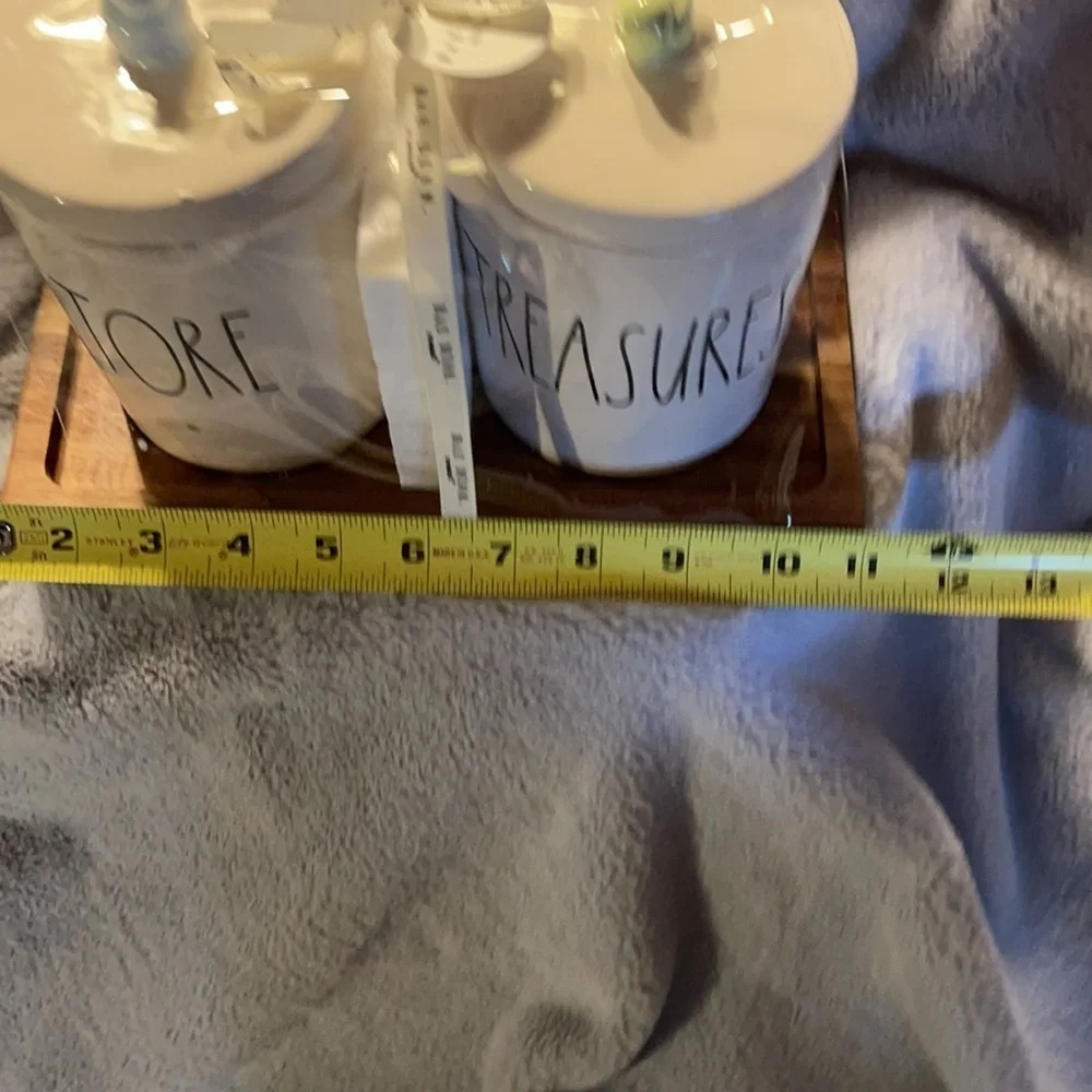 Rae Dunn Set of 2 Canisters “Treasures”&”Store”